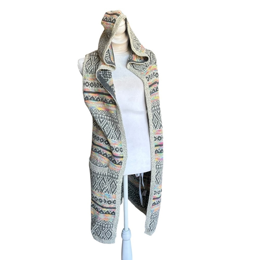 Stylish Multicolor Hooded Sweater Vest